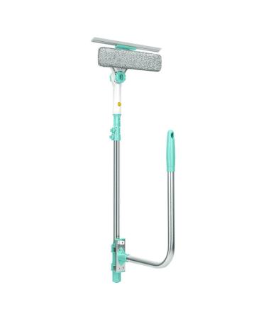 U-Shaped Telescopic High-Rise Window Cleaner Glass Cleaning Brush for Cleaning Windows Dust Brush Cleaning Windows Blue Square