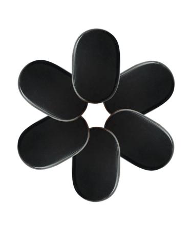 Hot Stone Massage Stones Set 6 Pieces Black Massage Stones Large Hot Massage Stones Basalt Stones for Spa Massage Therapy