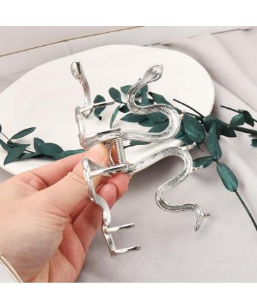 Snake Hair Clips Claw for Women Girl Silver Hair Barrette clips Gothic French Barrettes Snap Hair Clips Strong Hold Fashion Hair Accessories for Women Girls Metal Hair Clip for Thick Thin Hair - Buy Online on GoSupps.com