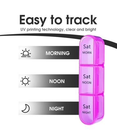Zoolion Weekly Pill Box - 7 Day 3 Times Daily Portable Travel Organiser - Black Rainbow - Buy Online on GoSupps.com