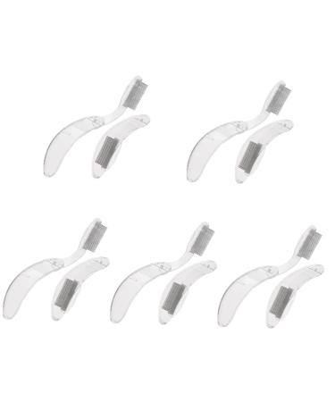 NOLITOY 10 Pcs Foldable Eyebrow Comb Eyebrow Beauty Comb Make up Applicators for Face Eyelash Mascara Beauty Makeup Tools Eyelash Comb Lash Brush Eyebrow Brush Stainless Steel Dense