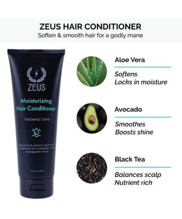 ZEUS Hair Wash & Style Set | Moisturizing Shampoo Hydrating Conditioner Hair Comb & Firm Hold Pomade for Men - International Shipping Available - Buy Online on GoSupps.com