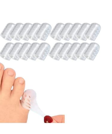 Silicone Anti-Friction Toe Protector Gel Toe Protectors Breathable Toe Covers Little Toe Protectors Caps Guards for Men Women Silicone Breathable Toe Covers for Corns Blisters (20pc)