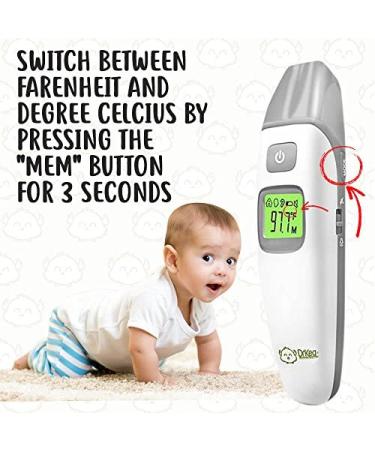 DrKea Baby Thermometer - Accurate Forehead & Ear Dual Mode Fever Thermometer for Kids & Adults - Buy Online on GoSupps.com