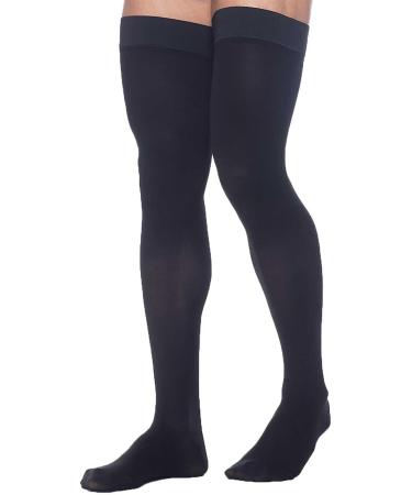 Shop Sigvaris Dynaven 971 15-20 mmHg Men's Closed Toe Thigh High Compression Stockings - Light Beige with Grip Top - International Shipping Available - Buy Online on GoSupps.com