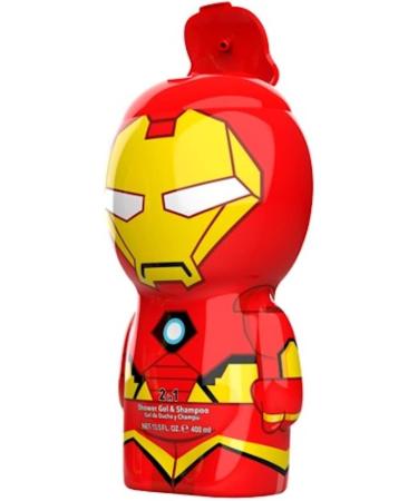 Air-Val Marvel Iron Man 2-in-1 Shower Gel & Shampoo - 3D Figure with Great Fragrance for Children and Adults (400 ml) - Buy Online on GoSupps.com