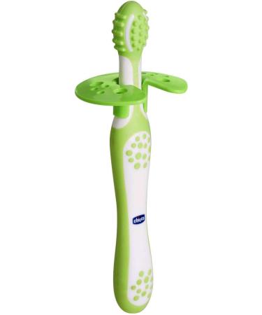 Chicco Training Toothbrush Set - Includes Toothbrush & Massage Brush for 4M+ Green | International Shipping Available - Buy Online on GoSupps.com