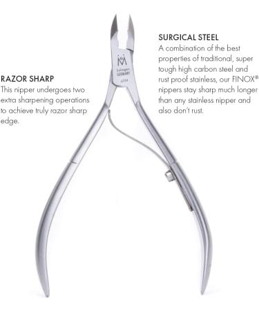 GERMANIKURE Professional Cuticle Nipper | Double Sharpened, Single Spring | Solingen Germany, Ethically Made | Leather Case - Buy Online on GoSupps.com