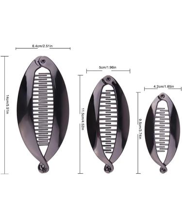 yuwqqoajv Ponytail Clip - Stylish And Versatile Hair Accessory With Wide Range Of Specifications Making Multifunctional Bright black large size-14cm - Buy Online on GoSupps.com