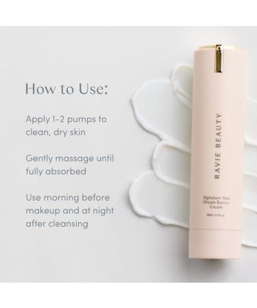 Ravie Beauty Signature Skin Dream Barrier Cream Hydrating Face Moisturizer with Peptides Ceramides & Niacinamide Fast-Absorbing Sensitive-Skin Friendly Primer-Ready Finish 1.7 fl oz - Buy Online on GoSupps.com
