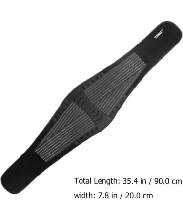 SUPVOX Mens Girdle Belt - Lumbar Support & Waist Protection for Bodybuilding | 2 Pcs - 90x20cm Black - Buy Online on GoSupps.com