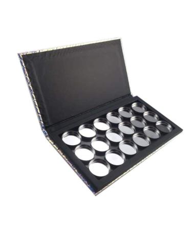 Mermaid Style Magnetic Makeup Palette with Mirror | Empty Storage Box + 20 Metal Stickers for Eyeshadows & Highlighter - Buy Online on GoSupps.com