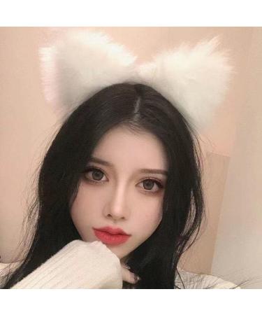 LEEMASING Cat Ear Headband Faux Fur Hair Hoop with LED Light Colourful (Women Girls) - Buy Online on GoSupps.com