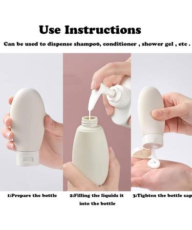 DDUP 3 Pcs Travel Bottles Set 60ML Travel Bottles & Containers Small Mini Empty Plastic Squeeze Bottles for Travel Toiletries Shampoo and Conditioner with Storage Bag.(Multicolor) - Buy Online on GoSupps.com