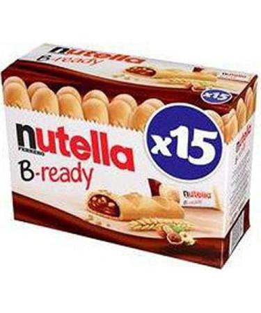 Nutella B-Ready x 15 Bars | Wafers Filles with Hazenut Cocoa | Easy Snack | On The Go to Work - Home Nutella Bars | Individually Wrapped | Easy to Go | Sold by EPL - Buy Online on GoSupps.com