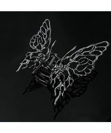 Metal Liquid Butterfly Hair Clip - Large Claw Clip for Thick Hair | Vintage Geometric Barrette for Women and Girls - Buy Online on GoSupps.com