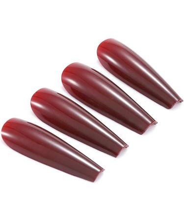 Coffin False Nails Press on Nails French Long Fake Nails Ballerina Acrylic Stick on Nails 24pcs for Women and Girls (Color : Pink Size : I) - Buy Online on GoSupps.com