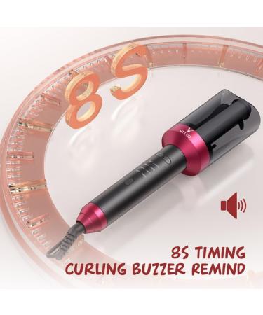 Automatic Curling Iron - 1 Inch Ceramic Ionic Auto Hair Curler Fast Heating 4 Temperature Settings Anti-Scald & Auto Shut-Off - E5 - Buy Online on GoSupps.com