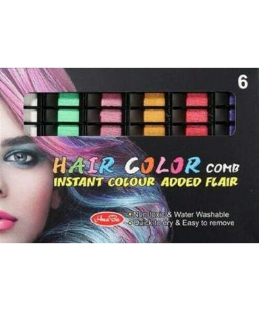 REMOVABLE FASHION HAIR CHALK COMB FOR INSTANT HAIR FLAIR NORMAL AND MATTE COLOURS (NORMAL) NORMAL 1 count (Pack of 6) - Buy Online on GoSupps.com