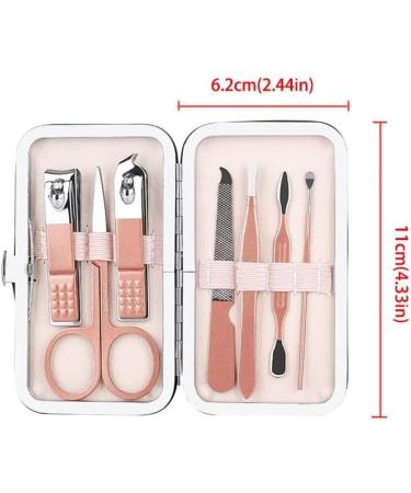 Nail Clipper Set 7-Piece Set of Nail Clippers Set Nail Set Personal Care Set Decoration Foot Set Beauty Set for Male and Female Friends (Rose Gold) Nail Clipper Kit - Buy Online on GoSupps.com
