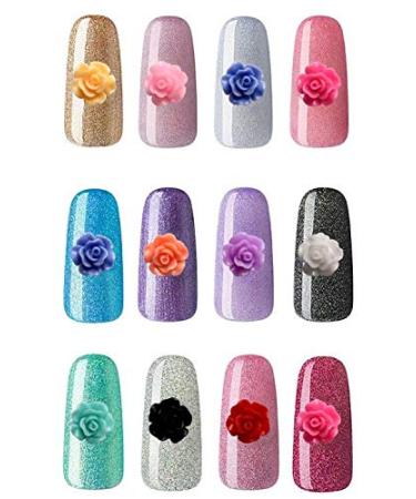 100 Piece 3D Resin Rose Embellishments for Nail Art & Jewelry Making - Multicolor Flowers with Flat Back Beads - Buy Online on GoSupps.com