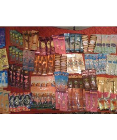50 New Assorted Indoor Tanning Bed Lotion Packets Samples Packetes