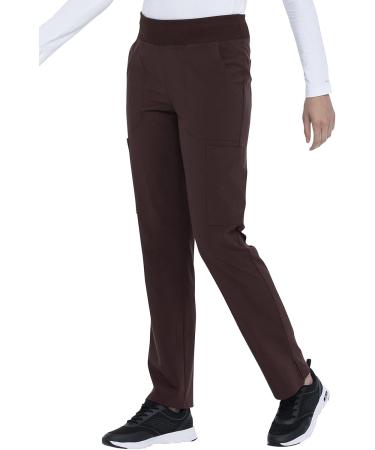 Dickies EDS Essentials Women Scrubs Pant DK005 - 4X-Large Plus Espresso | Natural Rise Tapered Leg Pull-On - Buy Online on GoSupps.com