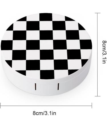 Buy Bagea-Ka Black White Race Checkered Flag Contact Lens Case - Eye Care Kit with Mirror Tweezers & Solution Bottle for Travel & Home - Buy Online on GoSupps.com