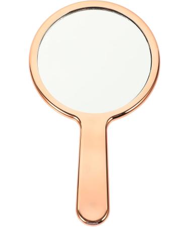 FOMIYES Hand Mirror - Rose Gold Glass Handheld Mirror for Makeup and Travel - 16x9cm - Buy Online on GoSupps.com