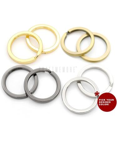 CRAFTMEMORE Key Rings Quality Keychain Rings Metal Flat Split Rings for Car Keys Attachment DIY Leathercraft 10pcs VTKR (1 (25mm) KR34  Brushed Brass) 1 (25 mm) KR34 Brushed Brass - Buy Online on GoSupps.com