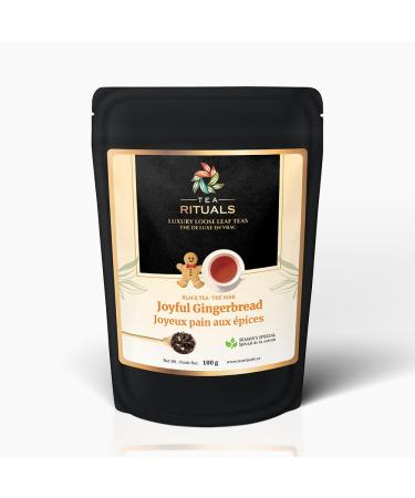 TEA RITUALS Black tea Loose leaf tea Gingerbread Cookie flavor-Christmas & New Year Special (40+cups 2.5g/tsp per 100gms) Brew Hot- Resealable