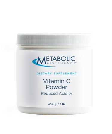 Metabolic Maintenance Pure Vitamin C Powder - 1000 mg Premium Ascorbic Acid & Sodium Ascorbate Antioxidant Supplement for Immune Support & Adrenal Health - Gluten-Free (1 lb / 454g)