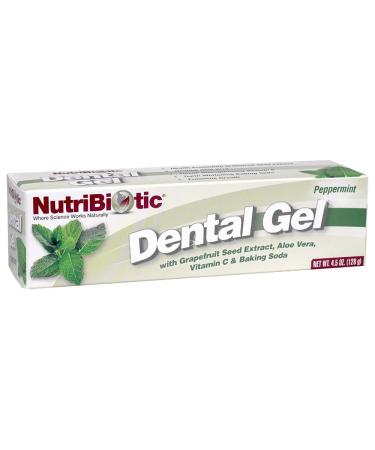 NutriBiotic Dental Gel Peppermint 4.5 oz (128 g)