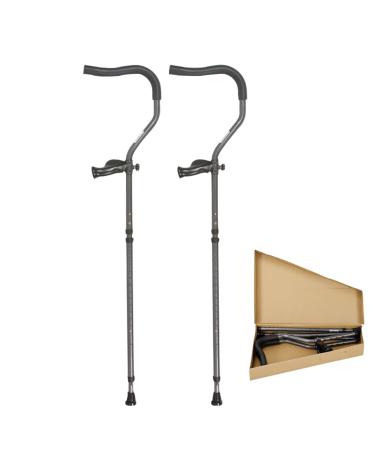 Folding Crutches for Adult Ergonomic Axillary Crutches (1 Pair) Shock Absorber Underarm Crutches for Walking Double Adjustable Crutches for The Elderly and The Disabled (Size : 158cm) anniversary Large