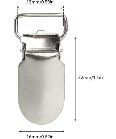 Buy Andux 25 PC Pacifier Strap Clips - Durable Holder for Pacifiers Bibs & Toys - Silver YJK-03 (1.5 cm Long Head) | International Shipping Available - Buy Online on GoSupps.com