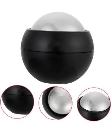 Plafope Handheld Massage Ball - Portable Ice Roller Massager for Face & Body | Cold Therapy & Relaxation Device 6.5x6.5cm - Black - Buy Online on GoSupps.com