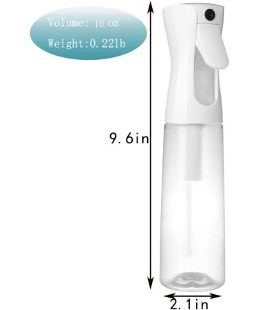Continuous Spray Water Bottle for Curl Hair - 10oz White Fine Mist Salon Care Sprayer - Buy Online on GoSupps.com