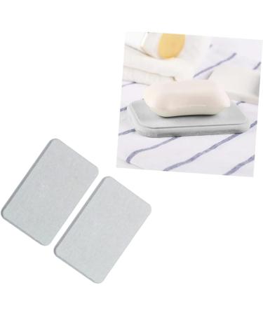 Ciieeo 2pcs Diatomite Soap Pad Silicone Soap Holder Soap Silicone Pad Soap Dishes for Bathroom Soap Holder for Shower Rectangle - Buy Online on GoSupps.com