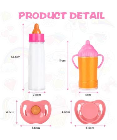 Aolso Magic Baby Doll Milk Bottle and Dummy Set - 3 Piece Feeding Accessories for Kids | Boy and Girl Gift - Buy Online on GoSupps.com