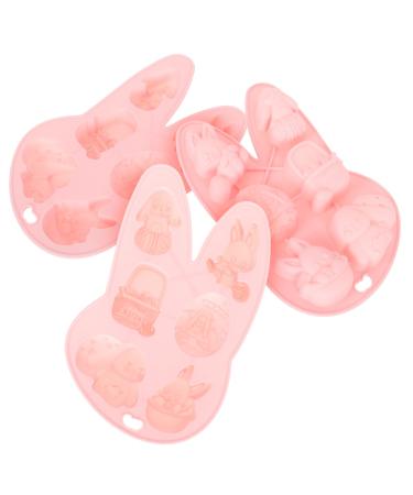 Zerodeko 3pcs Rabbit Mold Ice Cube Molds Rabbit Cookie Molds Easter Candle Molds Ice Cube Trays De para Gelatinas Cookie Molds for Baking Easter Cookie Molds Silica Gel Candy Silicone Mold