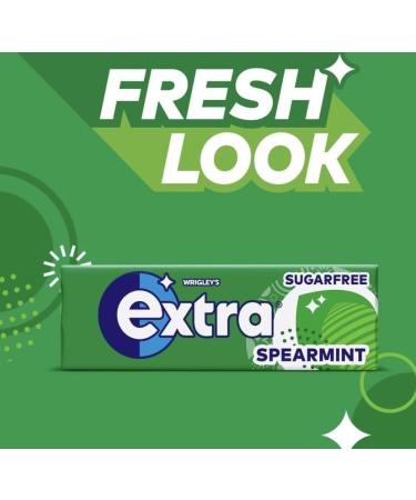 5 x packs Wrigley s Extra Spearmint Flavour Sugar Free Chewing Gum - Freshens Breath With Xylitol Helps with Oral Hygiene for Healthy Teeth and Gums - Buy Online on GoSupps.com