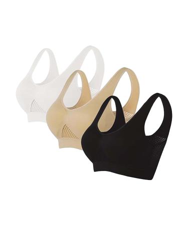 Bustiers Sports Bras Comfort Bras for Women Seamless Wireless Sleep Yoga Bras with Removable Pads Fitness Top Coffee M