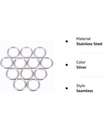 12 Pcs Metal O Rings 1 Inch Heavy Duty 304 Stainless Steel Welded O Ring Multi-Purpose O-Ring for Macrame  DIY Crafts  Hardware  Bags  Camping Belt  Dog Leashes  Keychain  Purse. 4mm*25mm ID  12Pcs - Buy Online on GoSupps.com