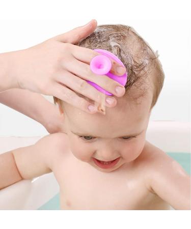 Baby Cradle Cap & Bath Silicone Massage Brush Set | SkinSoother Essentials for Dry Skin, Eczema & Cradle Cap (Green, Blue, Pink, Purple) - Buy Online on GoSupps.com