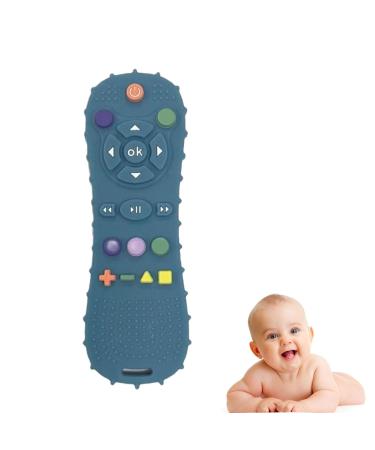 Baby biting toys bite ring baby baby remote control bite ring silicone dental aid baby dental aid toys for babies silicone bite toys for toddlers bite ring baby personalized blue