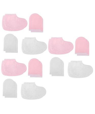minkissy Cloth Gloves Booties 12 Pairs Paraffin Wax Bath Mitts Bath Treatment Mitt Glove Paraffin Wax Mitts and Booties Wax Bath Mittens Simple Beauty Foot Cover Gloves Hand