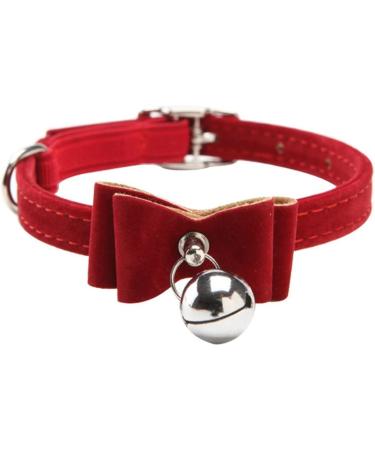 Kitten Velvet Bow Tie Cat Collar Set - Safety Elastic, Bell, 3pcs (Pink, Black, Red, Blue, Purple) - Buy Online on GoSupps.com