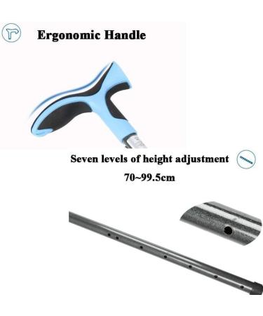 Easy Walking Stick/Crutches with Ergonomic Handle Height Adjustable Mobility Bar with Non Slip Base for Men Handicapped Women and Injured Elderly People Practical Independence - Buy Online on GoSupps.com