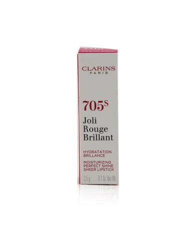 Clarins Joli Rouge Brillant Lipstick 705S - Soft Berry | Shiny Sheer Finish | Long-Lasting Color | Hydrating Formula for 6 Hours - Buy Online on GoSupps.com