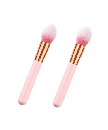 CANIGHT 2pcs Professional Makeup Brush Concealer Brush Cosmetics Brush Cosmetics Powder Brush Wooden